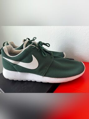 Nike Green and White Mesh Casual Sneakers